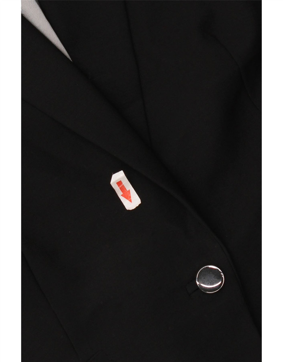 Marks & Spencer Chaqueta tipo blazer con 1 botón para mujer, talla 40, talla grande, color negro, lana virgen
