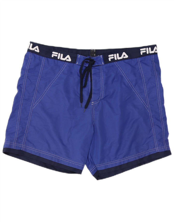Fila Shorts de baño gráficos para hombre 2XL Poliéster azul