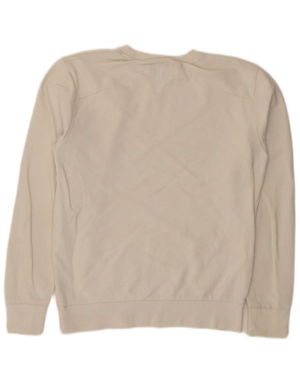 Calvin Klein Jeans Hombre Sudadera Gráfica Jersey Pequeño Algodón Blanco
