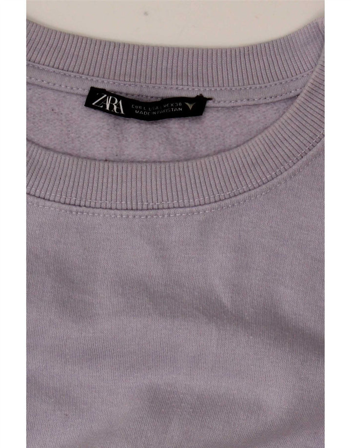 Zara Mujer Sudadera Jumper UK 46 Large Púrpura
