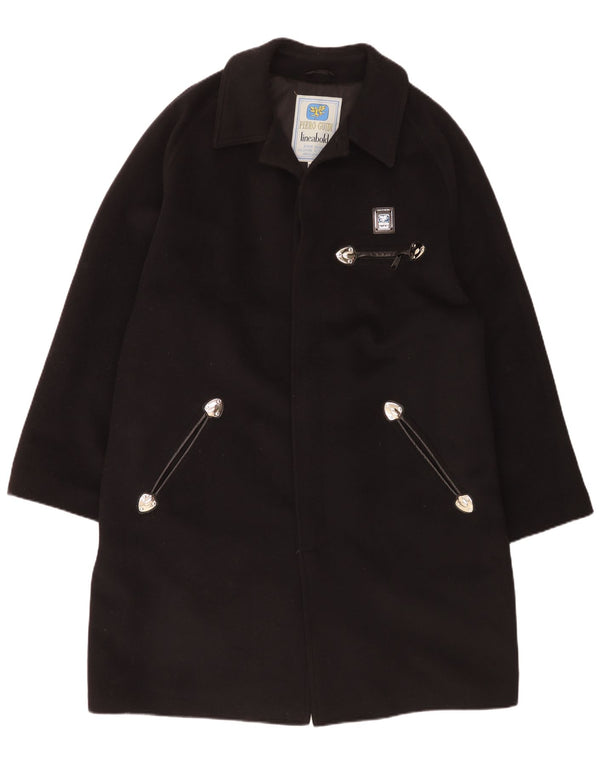 Piero Guidi Abrigo para hombre UK 44 2XL Lana negra