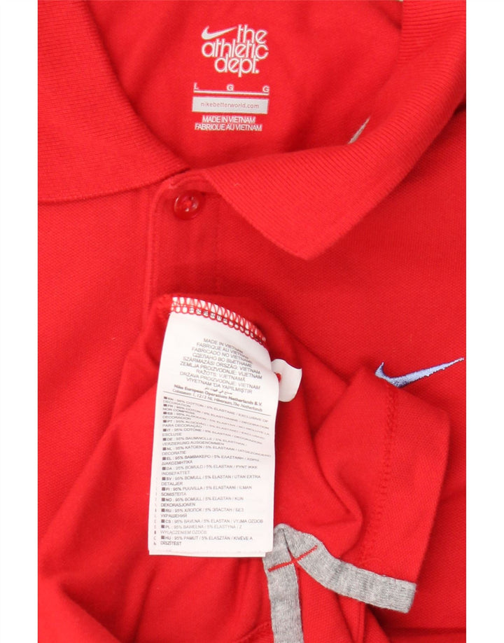 Nike Polo para mujer UK 46 Grande Algodón rojo