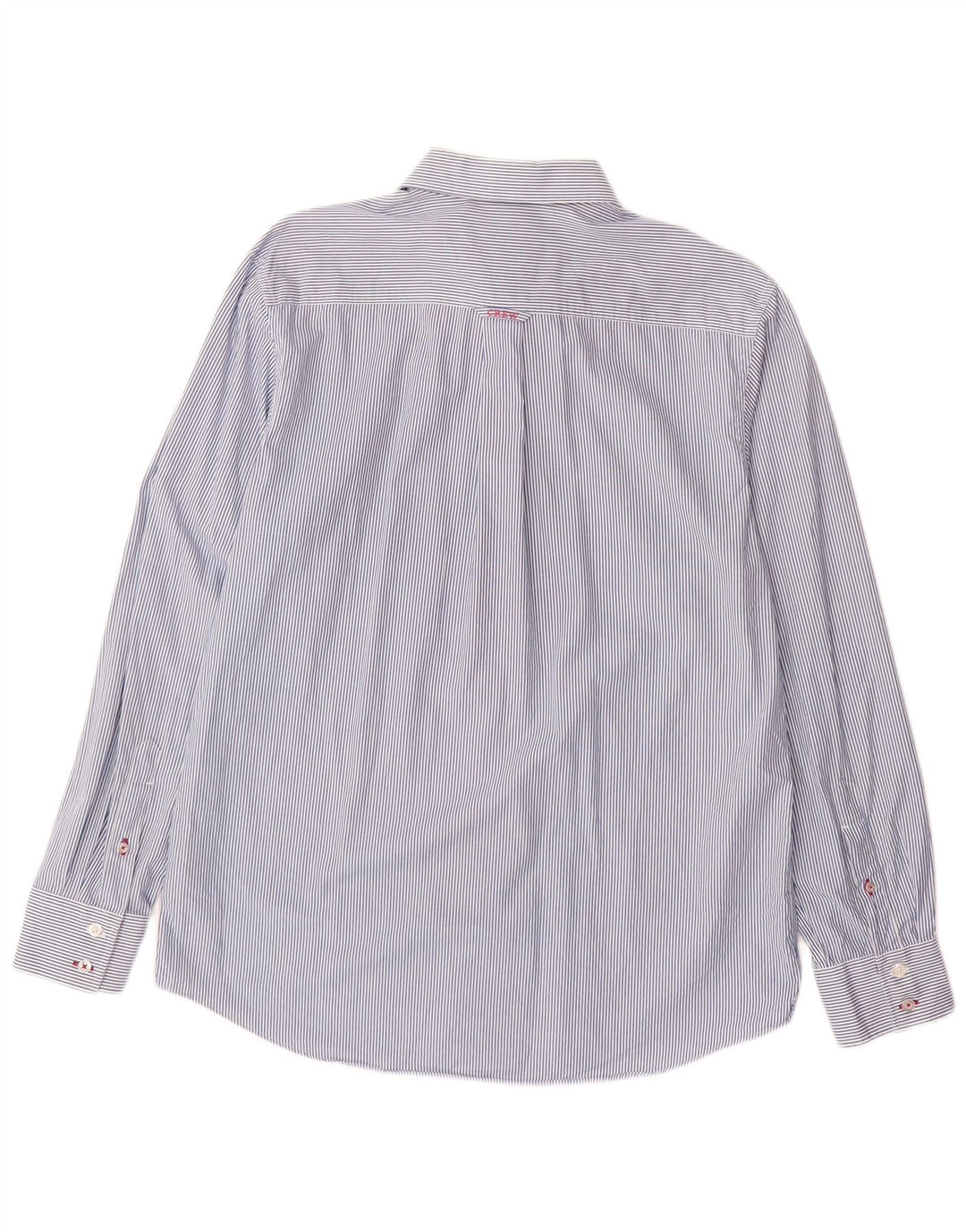 CREW CLOTHING Camisa de corte clásico para hombre de algodón a rayas azules grandes