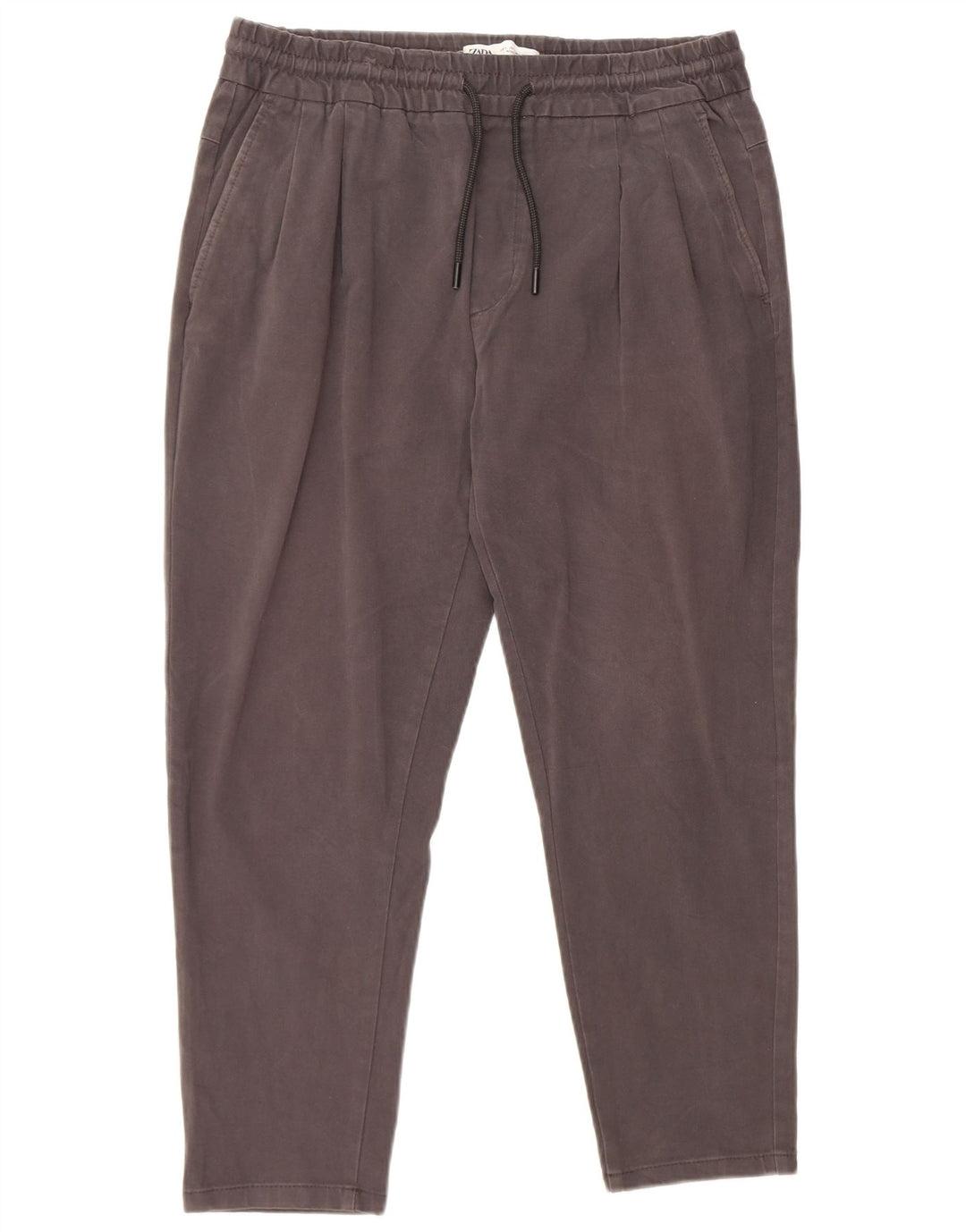 Zara Hombre Pantalones Cortos Pegged W32 L25 Algodón Gris
