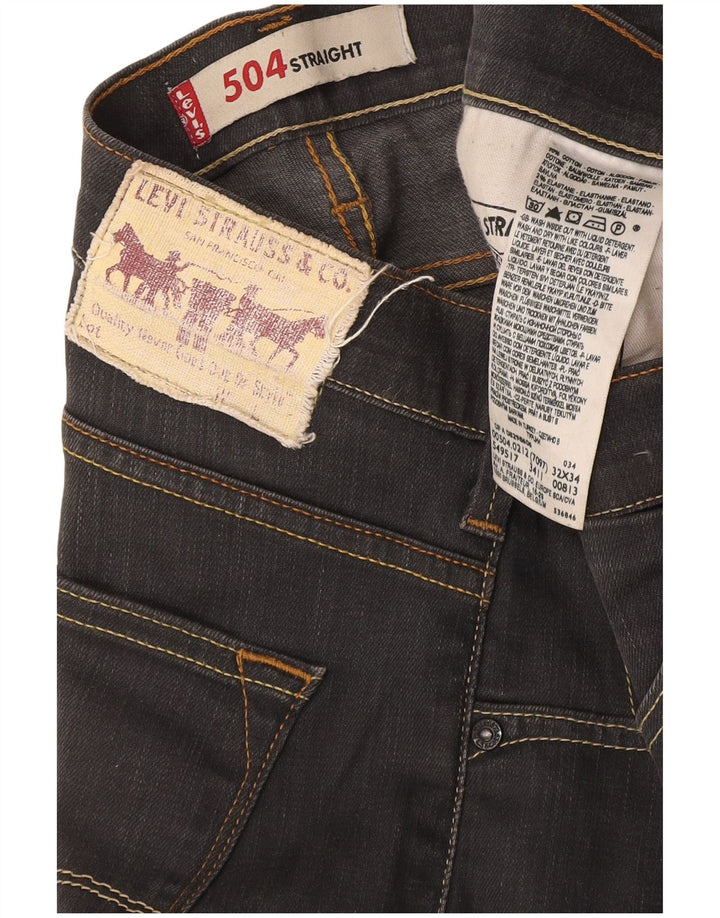Levi's Jeans rectos 504 para hombre W32 L34 Algodón gris