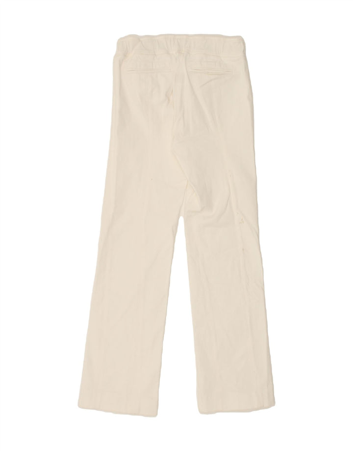 PATRIZIA PEPE Womens Bootcut Casual Trousers IT 44 Medium W28 L29   White Vintage Patrizia Pepe and Second-Hand Patrizia Pepe from Messina Hembry 