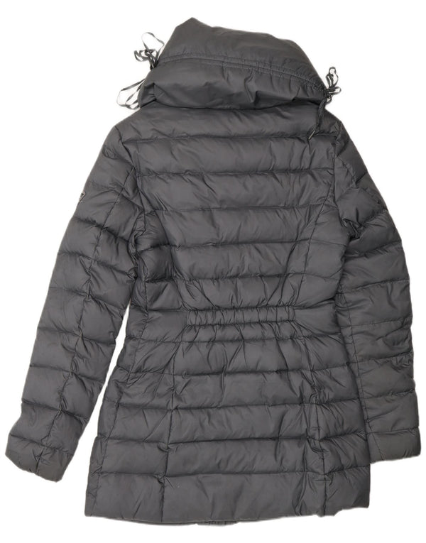 GUESS Abrigo acolchado para mujer UK 6 XS Gris Poliéster