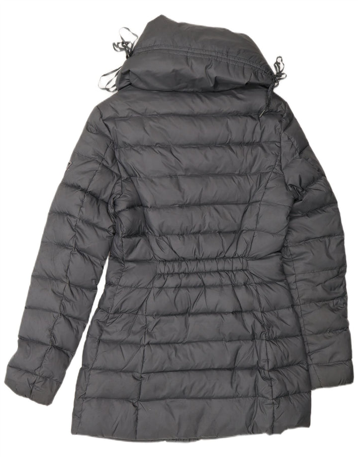 GUESS Abrigo acolchado para mujer UK 6 XS Gris Poliéster