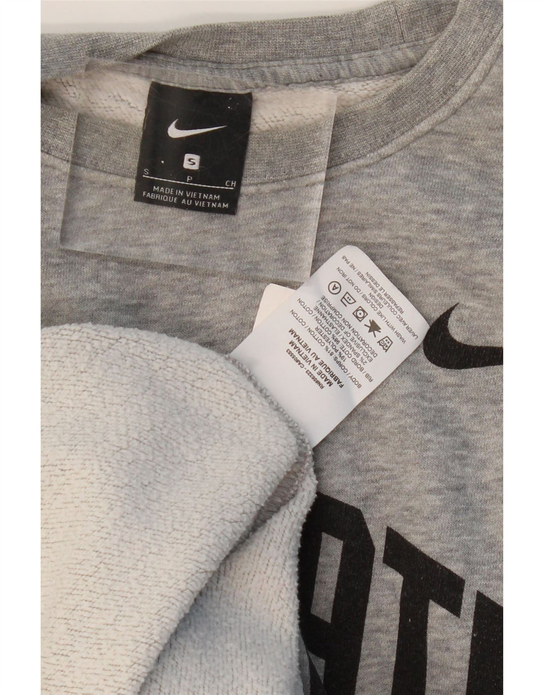 NIKE Hombre Ohio State Graphic Sudadera Jumper Small Gris Algodón