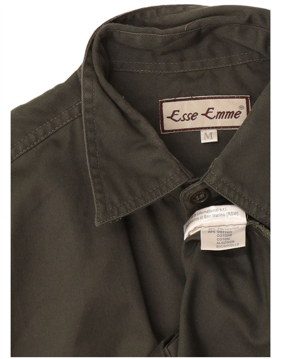 ESSE EMME Camisa militar para hombre Poliéster caqui medio