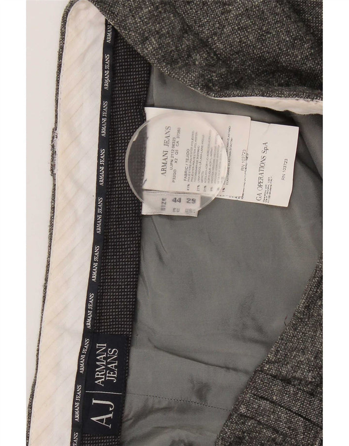 Armani Pantalón Chino Slim Mujer W29 L29 Poliéster Gris