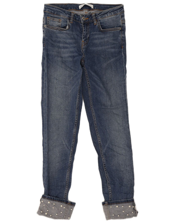 Zara Mujer Vaqueros Slim EU 36 XS W26 L26 Azul