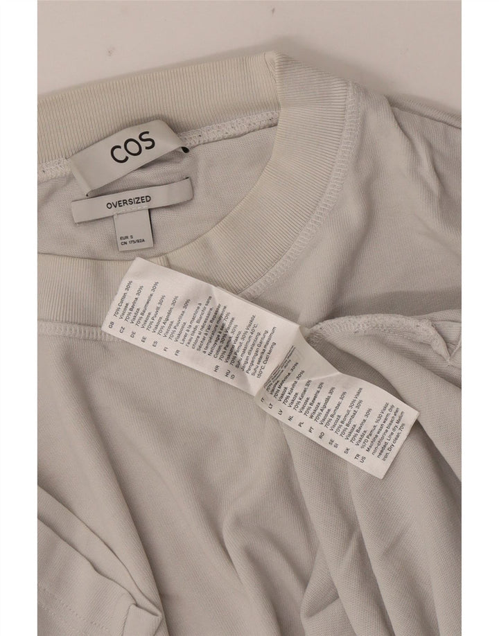 Cos Camiseta extragrande para hombre Top pequeño de algodón blanco roto