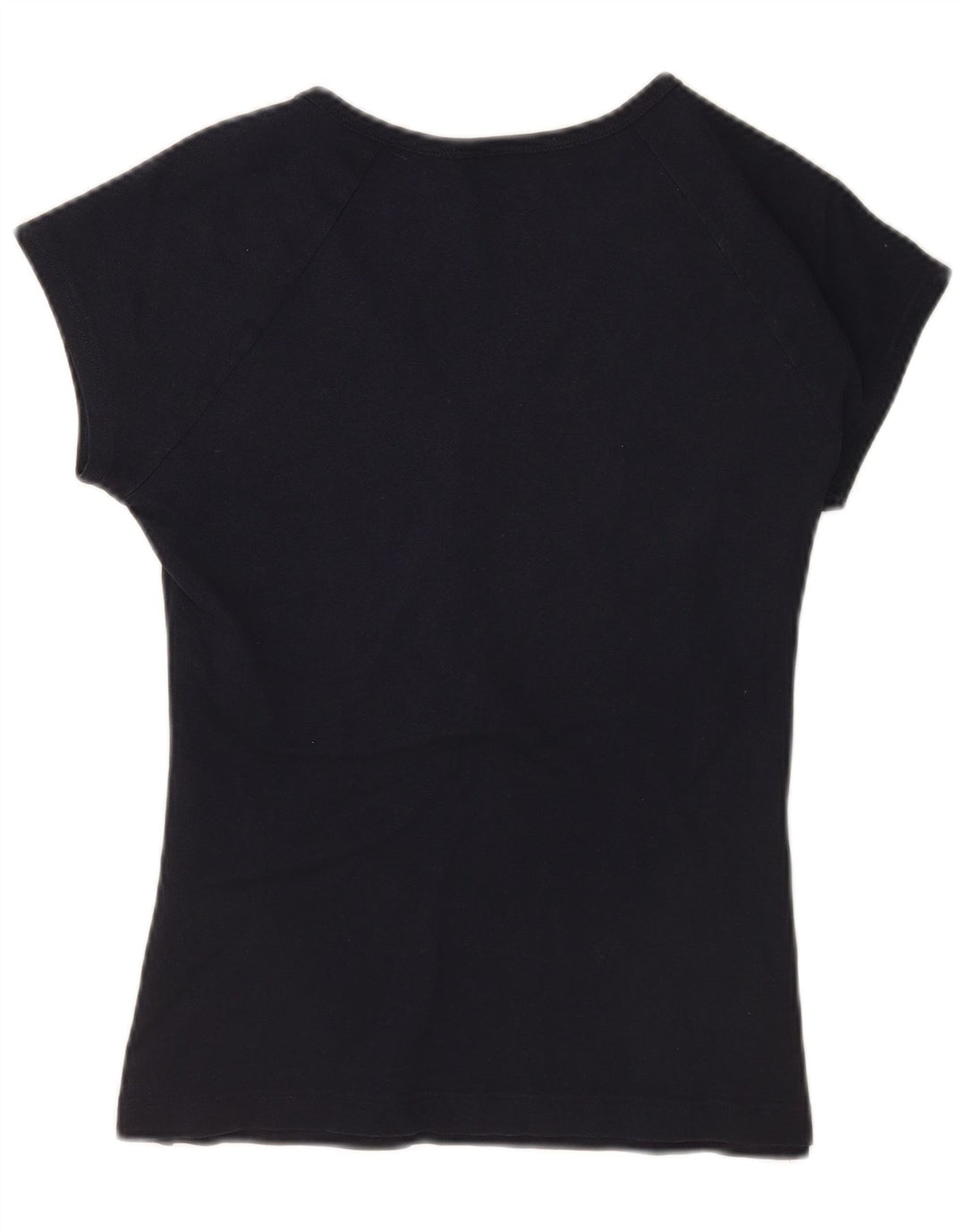 Camiseta Lacoste Mujer Top Talla 42 Grande Azul Marino Algodón