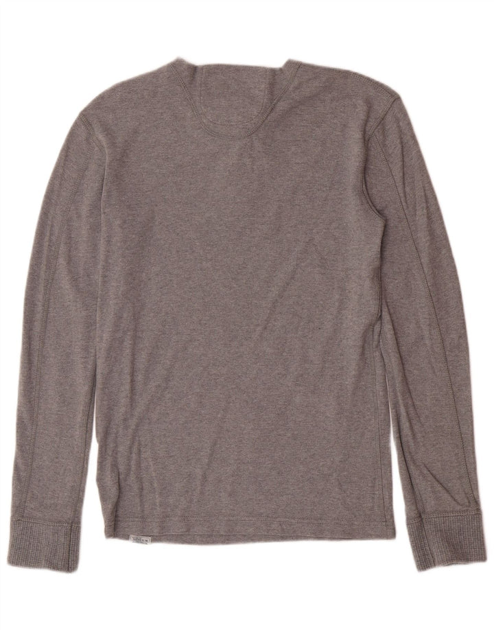 Superdry Hombre Top Manga Larga Algodón Gris Medio