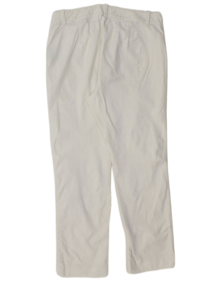RALPH LAUREN Pantalones casuales rectos para mujer US 12 Grande W32 L27 Blanco