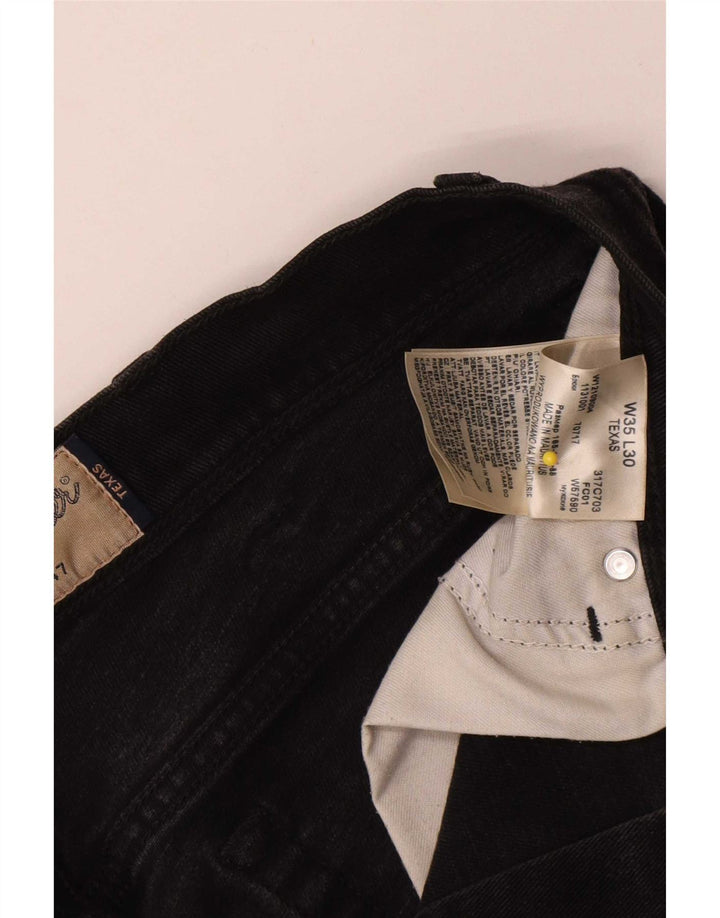 Wrangler Vaqueros rectos Texas para hombre W35 L30 Algodón negro