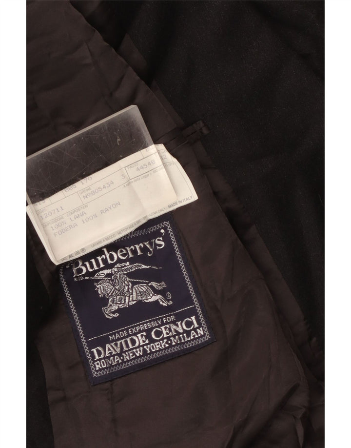 Burberrys Chaqueta tipo blazer de 3 botones para hombre IT 52 Large Lana negra