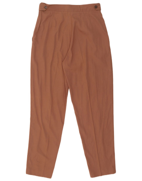 Benetton Pantalones Casuales De Talle Alto IT 46 Large W28 L29 Granate