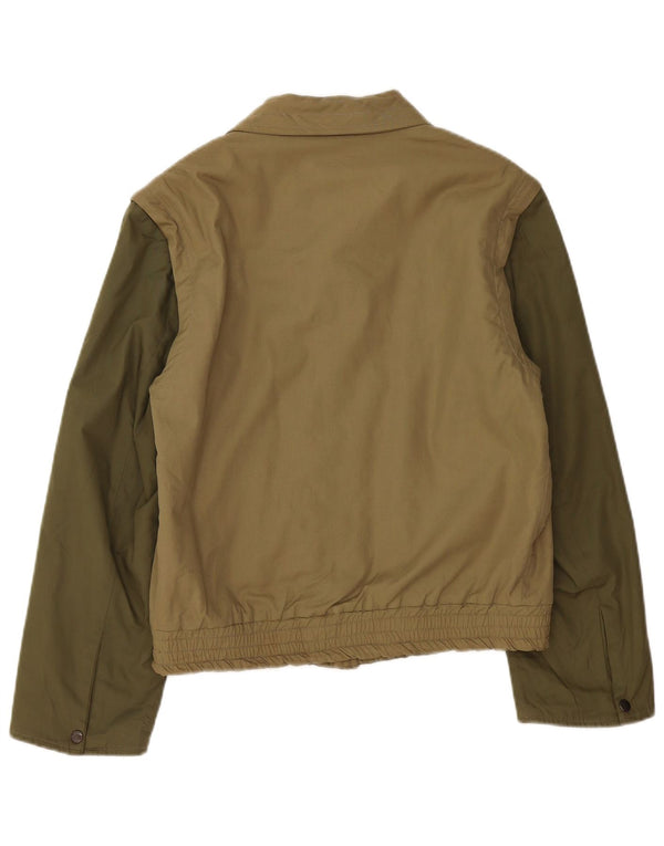 NINO DANIELI Chaqueta Bomber para Mujer UK 40 Grande Caqui Colorblock