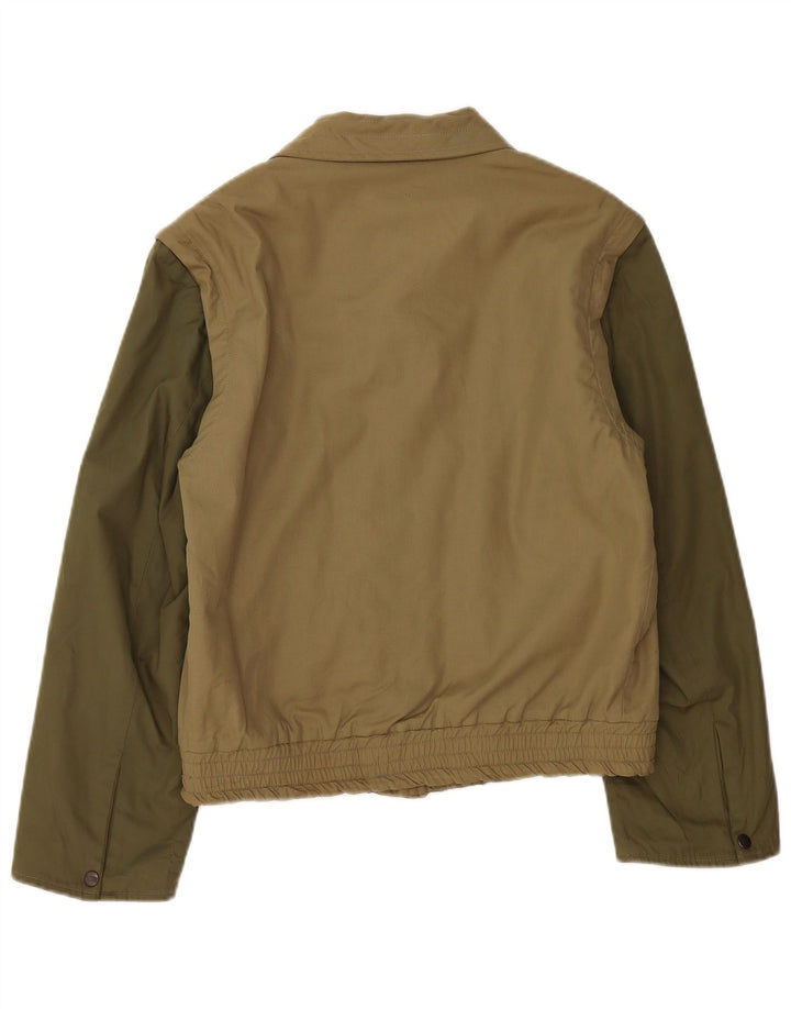 NINO DANIELI Chaqueta Bomber para Mujer UK 40 Grande Caqui Colorblock
