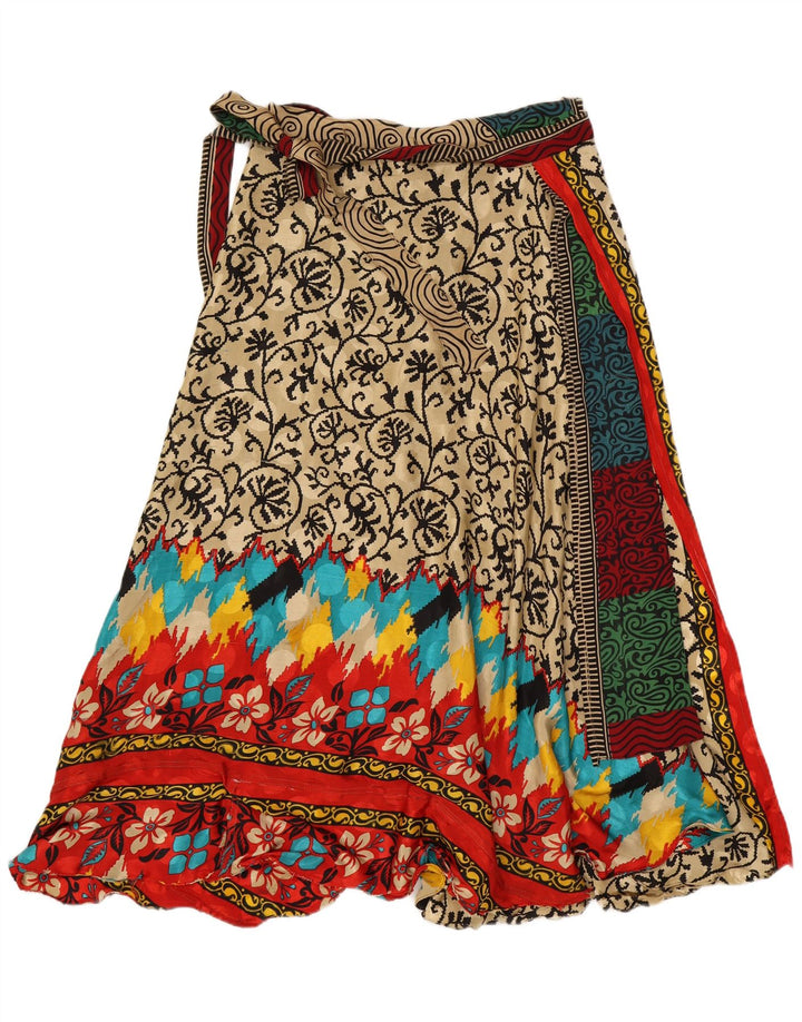 Vintage mujer abrigo falda W34 gran patchwork multicolor