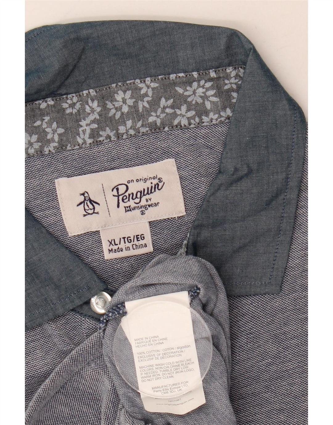 Polo Penguin Hombre XL Algodón Azul