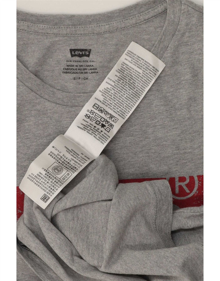 Levi's Camiseta gráfica para hombre Top Small Grey Cotton