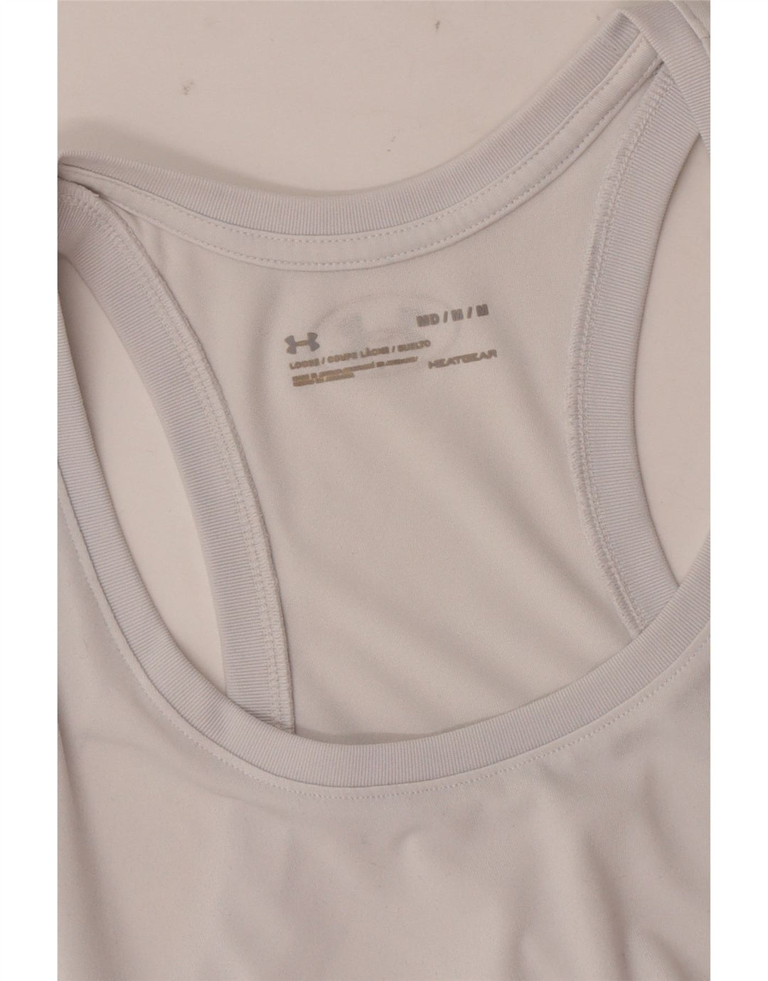 Under Armour Hombre Heat Gear Chaleco Superior Mediano Blanco