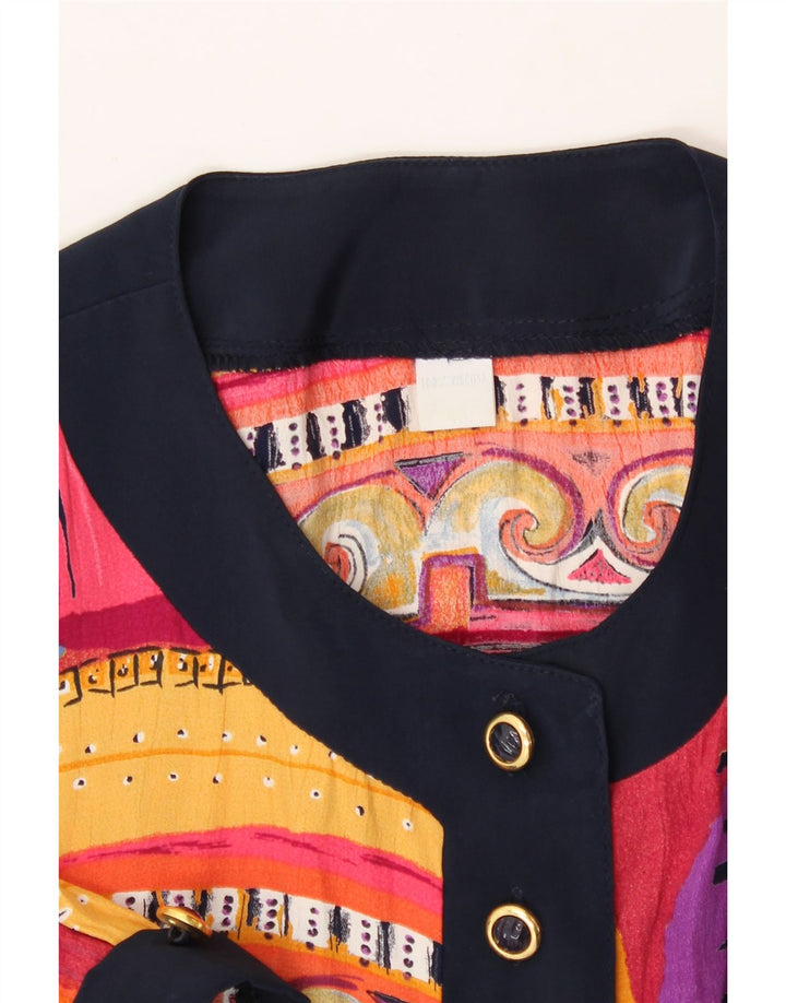 VINTAGE Womens Shirt Blouse IT 46 Large Multicoloured Geometric Vintage Vintage and Second-Hand Vintage from Messina Hembry 