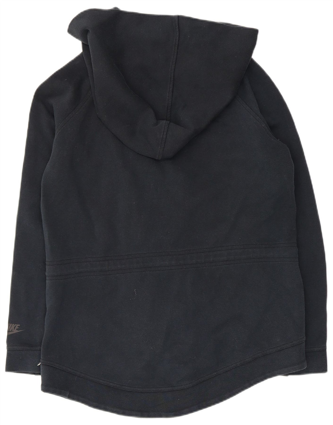 NIKE Suéter con capucha de gran tamaño con cremallera para mujer Reino Unido 10 Pequeño Algodón azul marino