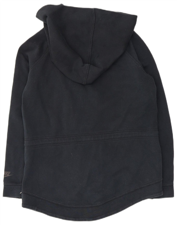 NIKE Suéter con capucha de gran tamaño con cremallera para mujer Reino Unido 10 Pequeño Algodón azul marino