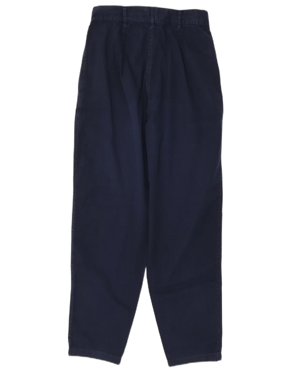 Benetton Pantalones Casuales De Talle Alto IT 42 Medium W26 L28 Azul Marino