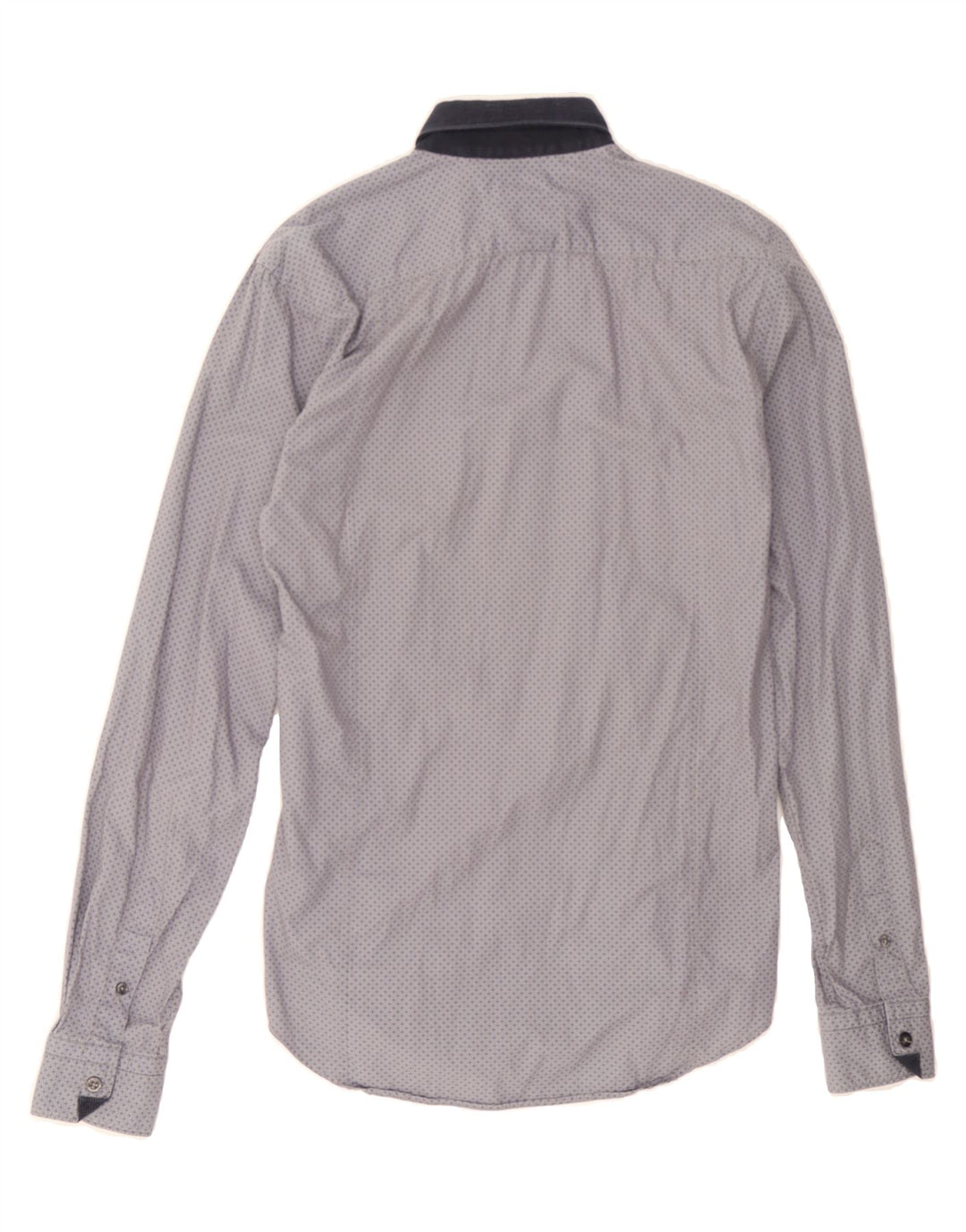 ZARA Mens Slim Fit Shirt Small Blue Spotted Vintage Zara and Second-Hand Zara from Messina Hembry 