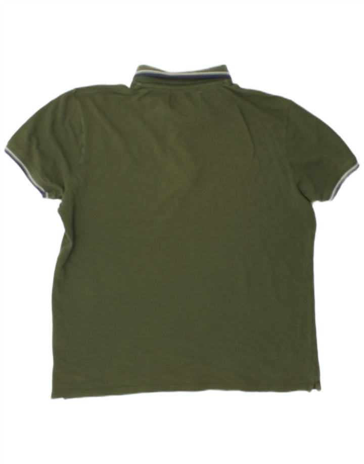 Lyle & Scott Polo para hombre de algodón caqui grande