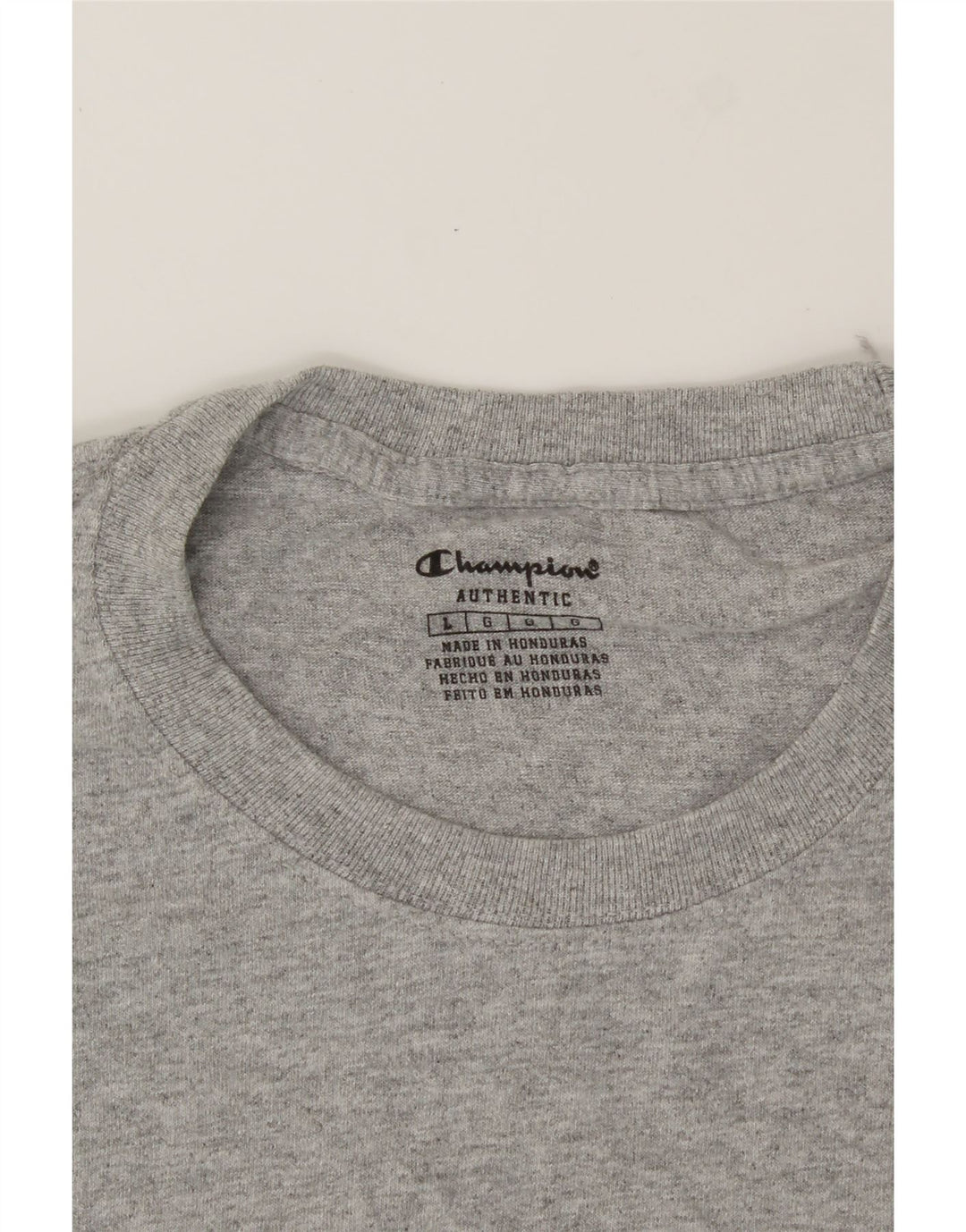 CHAMPION Mens Graphic T-Shirt Top Large Grey Cotton Vintage Champion and Second-Hand Champion from Messina Hembry 
