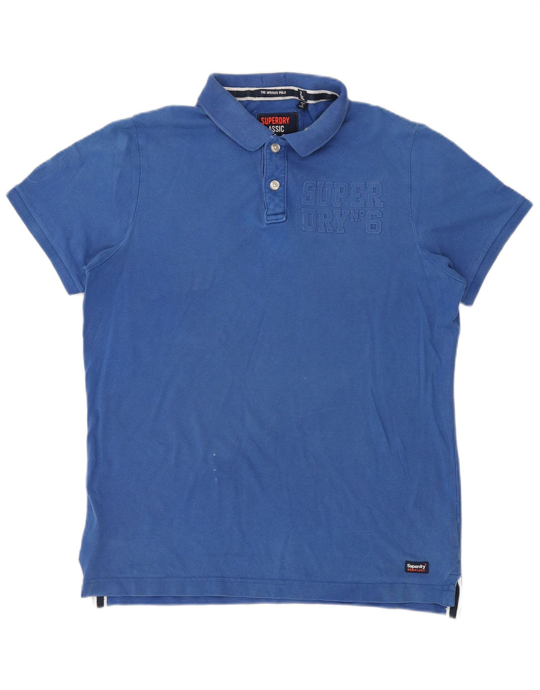 Superdry Polo Gráfico Para Hombre 2XL Algodón Azul