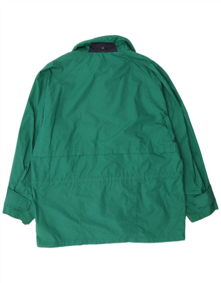 Chaqueta cortavientos vintage para hombre Reino Unido 42 XL Poliéster verde