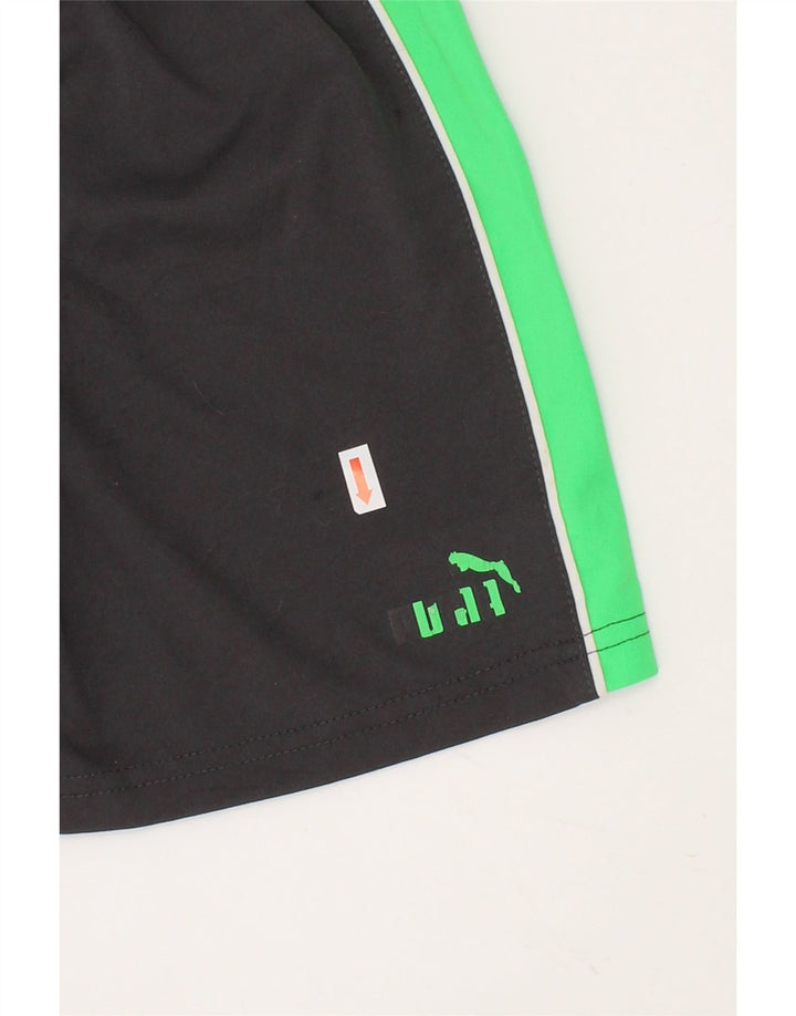PUMA Boys Sport Shorts 4-5 Years Black Colourblock Polyester Vintage Puma and Second-Hand Puma from Messina Hembry 
