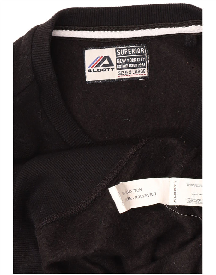 ALCOTT Sudadera con gráfico de la ciudad de Nueva York para hombre Jersey XL Algodón negro