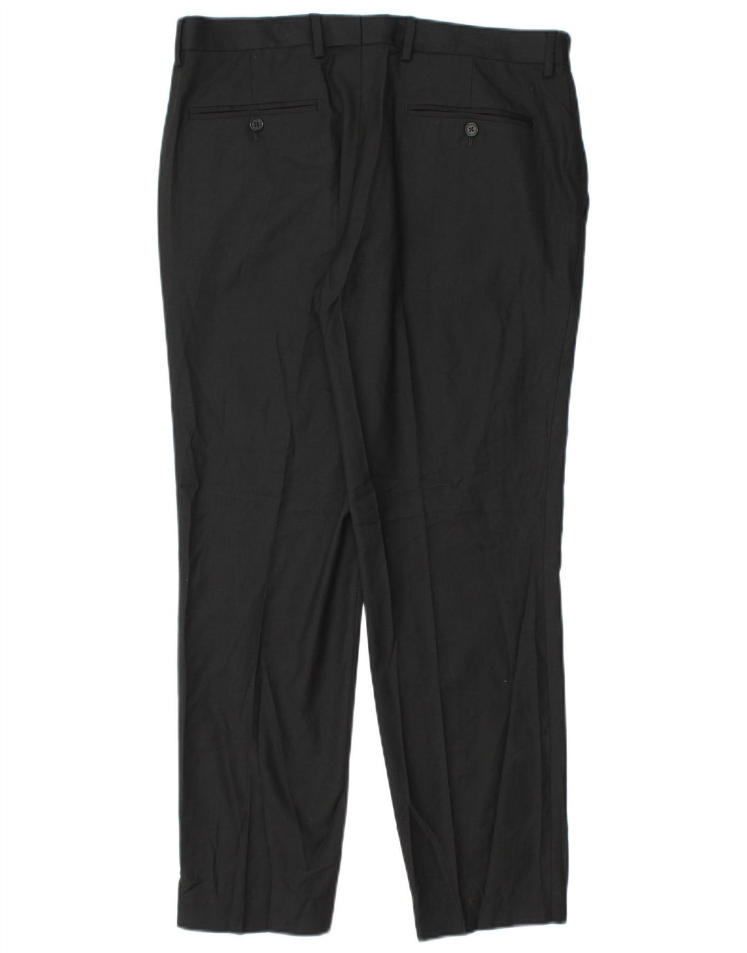 Marks & Spencer Pantalón de traje ajustado para hombre W34 L29 Poliéster negro