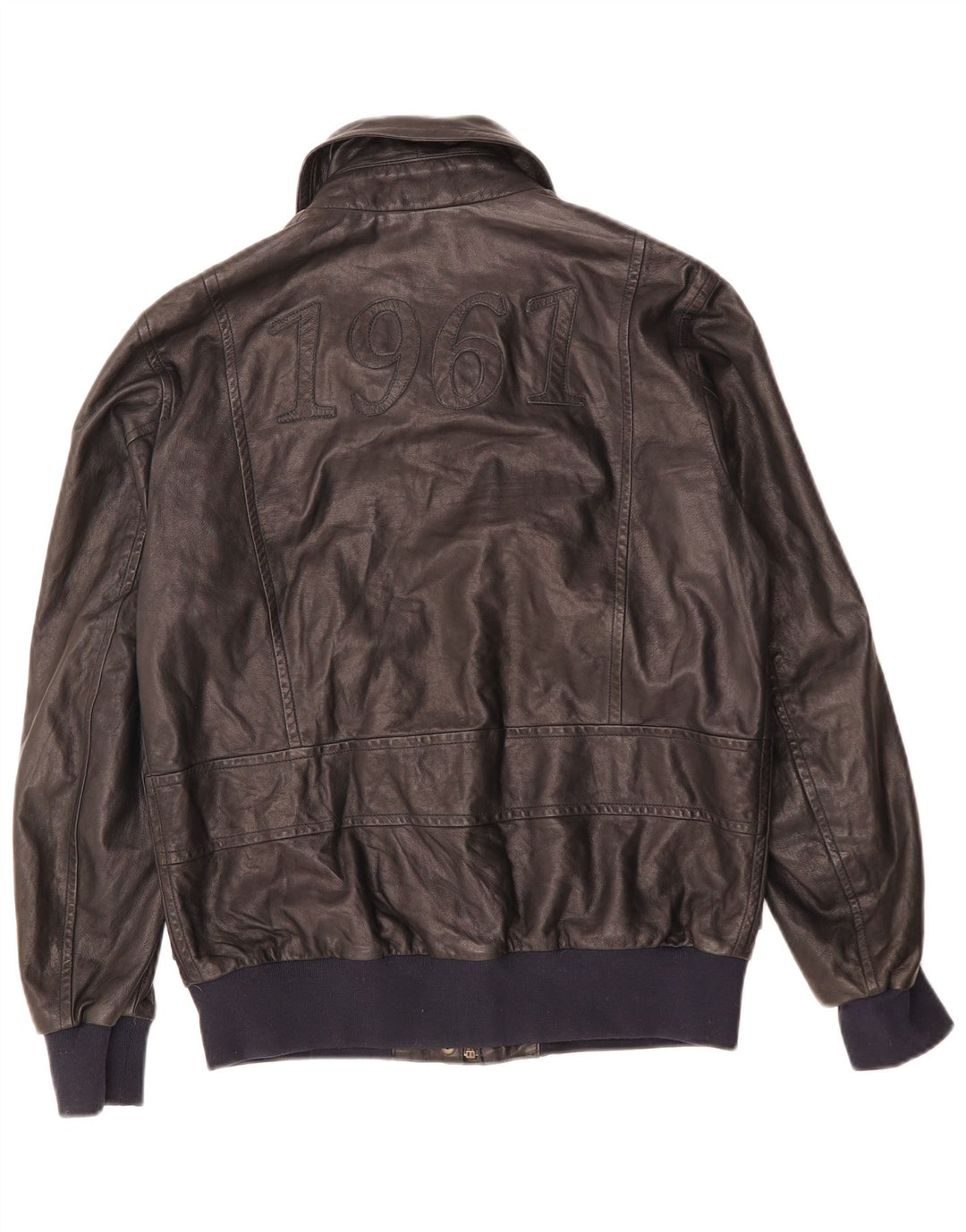 AERONAUTICA MILITARE Chaqueta Gráfica Mujer IT 42 Mediana Cuero Negro