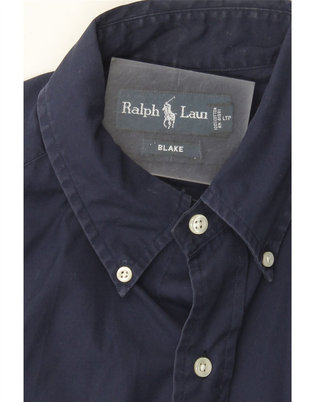 Ralph Lauren Camisa Blake para hombre Algodón azul marino mediano