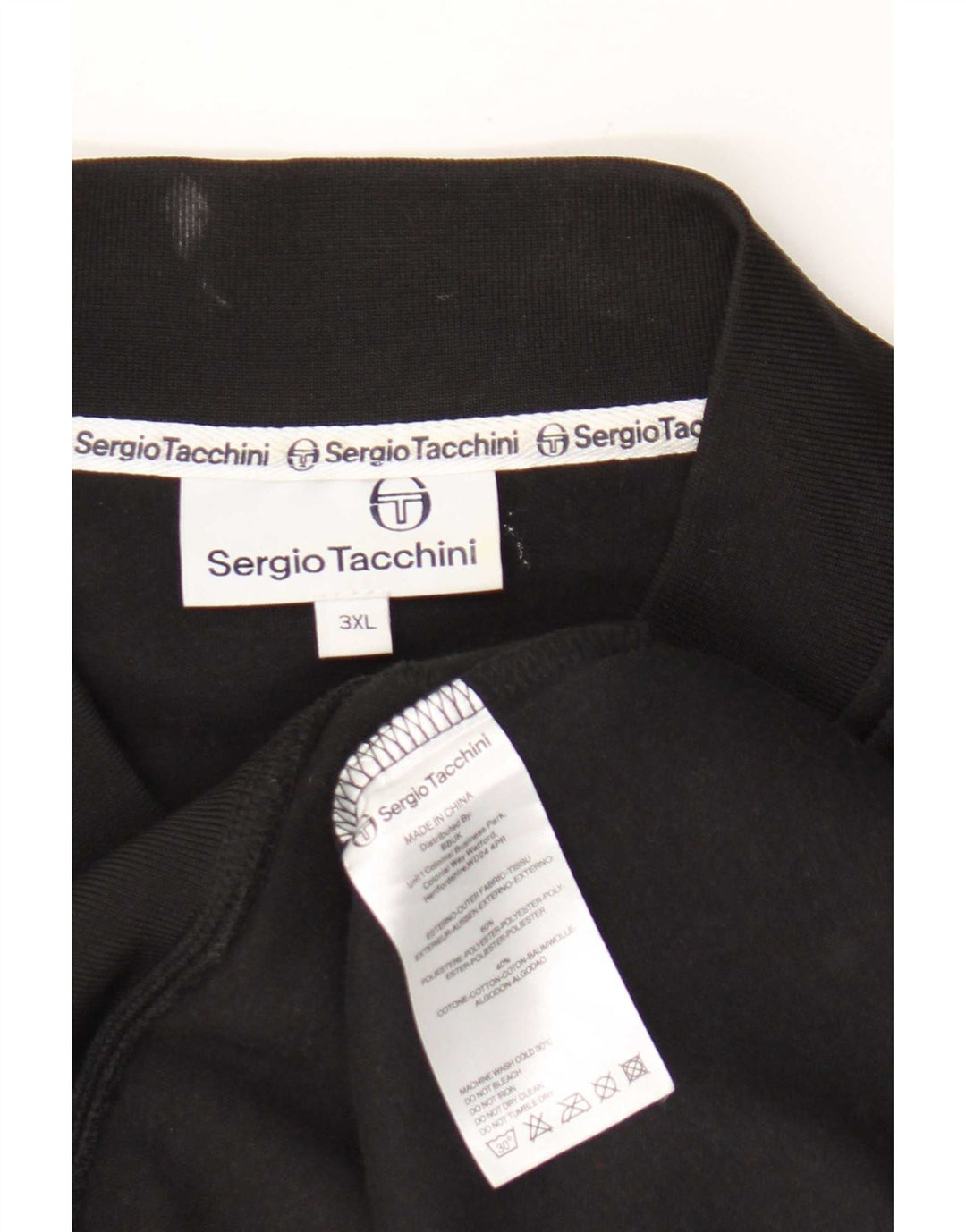Sergio Tacchini Chaqueta de chándal sin mangas para hombre 3XL Poliéster negro