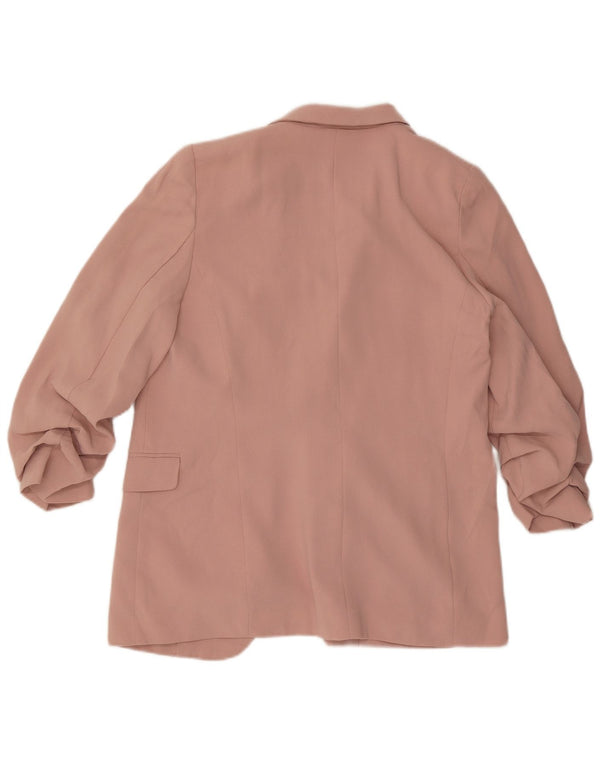 Marks & Spencer Chaqueta tipo blazer abierta para mujer UK 40 Poliéster rosa medio