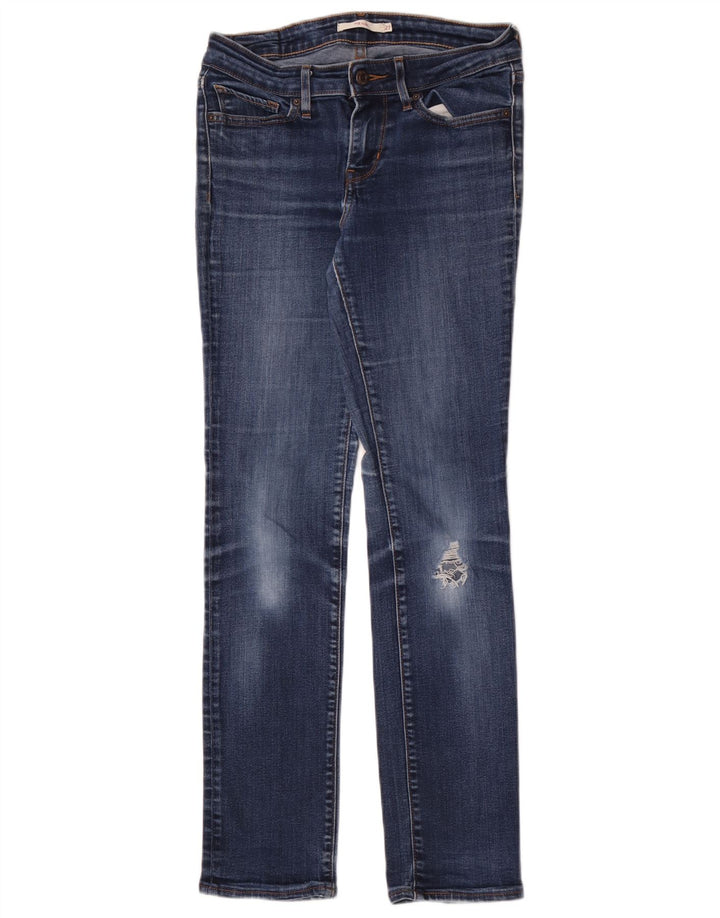 LEVI'S Jeans ajustados desgastados 712 para mujer W27 L30 Algodón azul