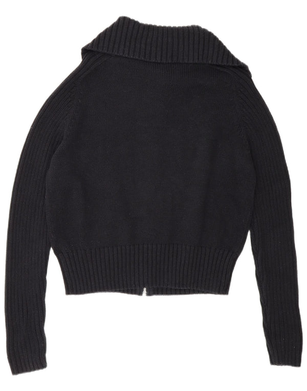 Marks & Spencer Suéter tipo cárdigan con cremallera completa para mujer UK 44 Grande Azul marino