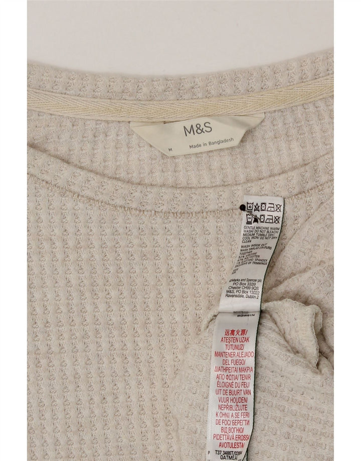 Marks & Spencer Top para mujer de manga larga UK 42 Viscosa beige medio