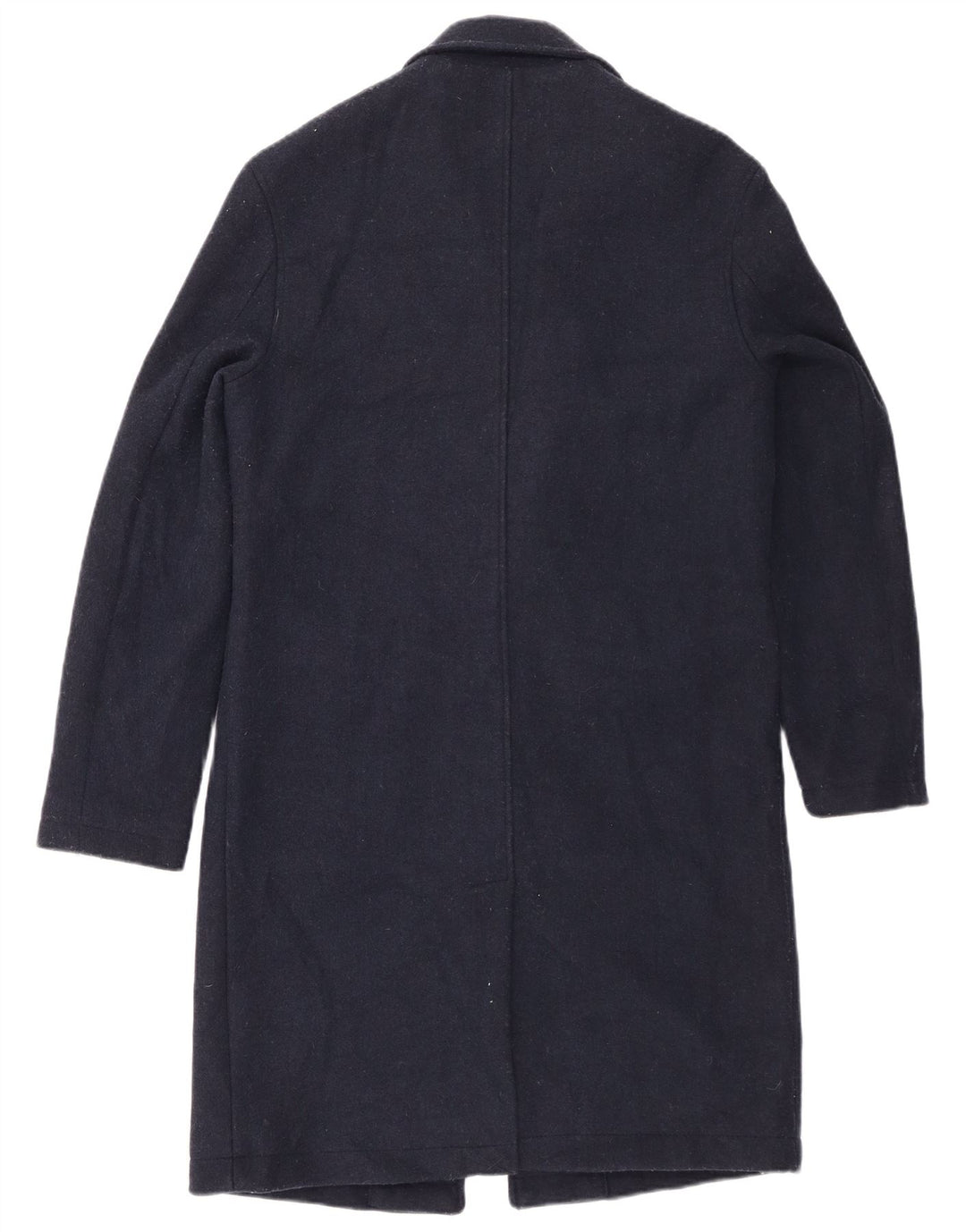 Zara Hombre Abrigo UK 36 Small Azul Marino Poliéster
