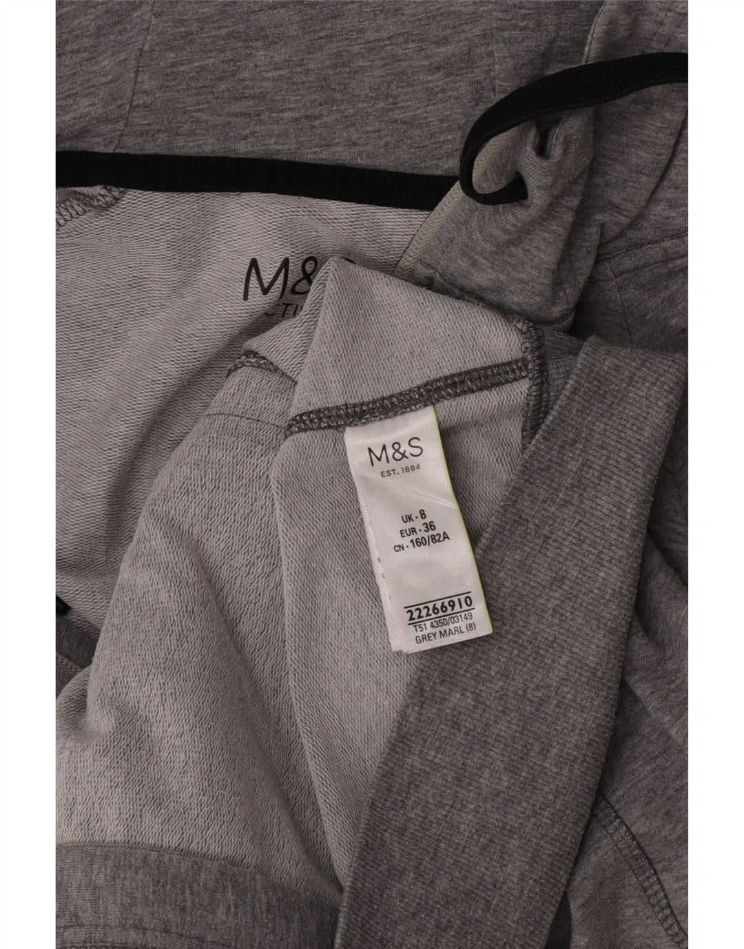Marks & Spencer Suéter con capucha y cremallera para mujer Reino Unido 8 Pequeño gris moteado